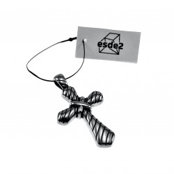 39cm x 22mm Kruis Hanger Unisex - Gepolist Zilverkleurig RVS - Kruishanger Dames - Heren