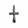 60cm x 3mm RVS Jasseron-ketting + Kruis Hanger met Details Unisex