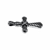 60cm x 3mm RVS Jasseron-ketting + Kruis Hanger met Details Unisex