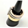 Brede Multicolor Roestvrijstalen Ring met Zirkonia's
