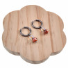 Dames - Verguld RVS Oorringen met Orange Gefacetteerde Kristal Hanger