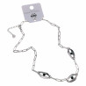 46 tot 52cm Gepolijst RVS Paperclip Schakelketting met Groene Natuursteen