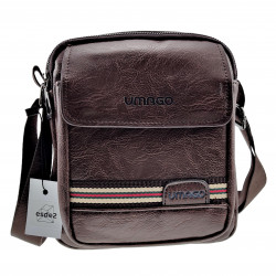 Heren Tas - Schoudertas - Bruin Kunstleer - Tasje - Crossbodytas