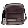 Heren Tas - Schoudertas - Bruin Kunstleer - Tasje - Crossbodytas