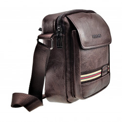 Heren Tas - Schoudertas - Bruin Kunstleer - Tasje - Crossbodytas