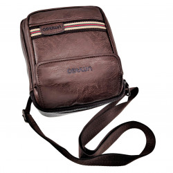 Heren Tas - Schoudertas - Bruin Kunstleer - Tasje - Crossbodytas