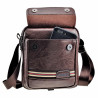 Heren Tas - Schoudertas - Bruin Kunstleer - Tasje - Crossbodytas