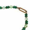 19cm Krallenarmband Dames Verguld RVS Kristallen en Groenen Jadesteen