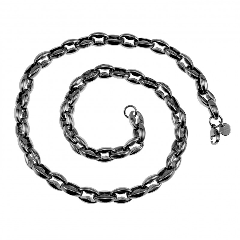 60cm x 10mm Ketting Heren - Gepolijst RVS Koffieboon Schakelketting 60cm x 10mm Ketting Heren - Gepolijst RVS Koffieboon Schakelketting