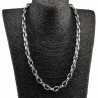 60cm x 10mm Ketting Heren - Gepolijst RVS Koffieboon Schakelketting