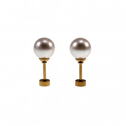 8mm Oorstekers - Kunstmatige Parel Oorbellen Dames - Goudkleurige RVS
