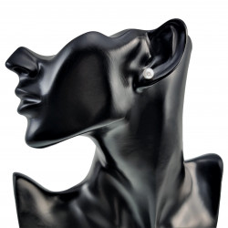 8mm Oorstekers - Kunstmatige Parel Oorbellen Dames - Goudkleurige RVS