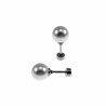 8mm Oorstekers - Kunstmatige Parel Oorbellen Dames - Zilverkleurige RVS