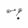 8mm Oorstekers - Kunstmatige Parel Oorbellen Dames - Zilverkleurige RVS