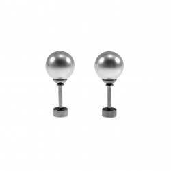 8mm Oorstekers - Kunstmatige Parel Oorbellen Dames - Zilverkleurige RVS