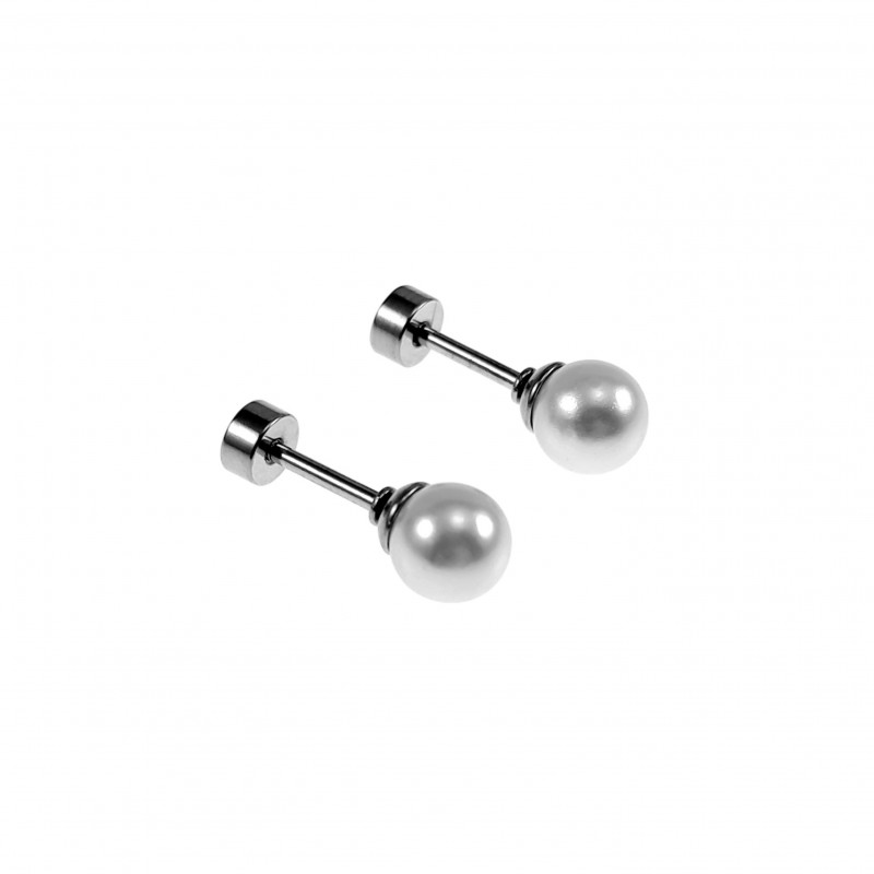 6mm Oorstekers - Kunstmatige Parel Oorbellen Dames - Zilverkleurige RVS 6mm Oorstekers - Kunstmatige Parel Oorbellen Dames - Zilverkleurige RVS