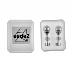 6mm Oorstekers - Kunstmatige Parel Oorbellen Dames - Zilverkleurige RVS