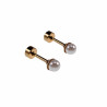 4mm Oorstekers - Parel Oorbellen - Kunstmatige - Goudkleurige RVS - Oorstekers met Draaisluiting - Oorbellen Dames