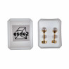 4mm Oorstekers - Parel Oorbellen - Kunstmatige - Goudkleurige RVS - Oorstekers met Draaisluiting - Oorbellen Dames