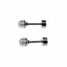 4mm Oorstekers - Kunstmatige Parel Oorbellen Dames - Zilverkleurige RVS