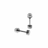 4mm Oorstekers - Kunstmatige Parel Oorbellen Dames - Zilverkleurige RVS