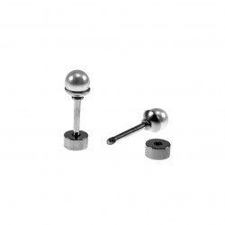 4mm Oorstekers - Kunstmatige Parel Oorbellen Dames - Zilverkleurige RVS
