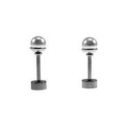 4mm Oorstekers - Kunstmatige Parel Oorbellen Dames - Zilverkleurige RVS