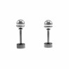 4mm Oorstekers - Kunstmatige Parel Oorbellen Dames - Zilverkleurige RVS