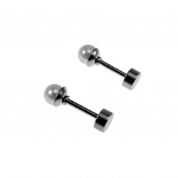 4mm Oorstekers - Kunstmatige Parel Oorbellen Dames - Zilverkleurige RVS