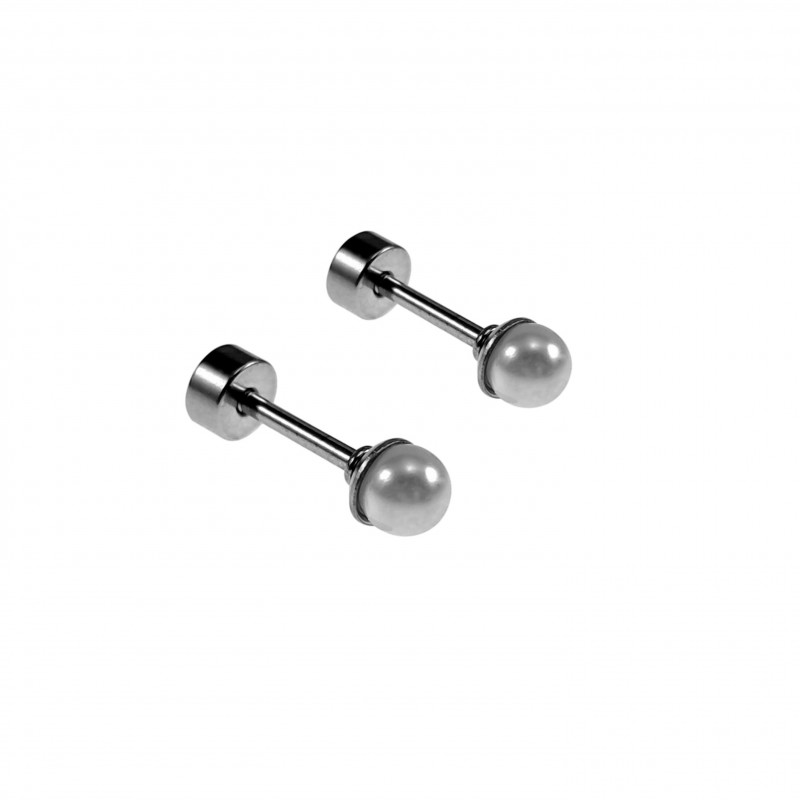 4mm Oorstekers - Kunstmatige Parel Oorbellen Dames - Zilverkleurige RVS 4mm Oorstekers - Kunstmatige Parel Oorbellen Dames - Zilverkleurige RVS