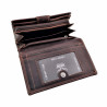 Overslag Portemonnee Dames RFID Protected Anti Donkerbruin Buffelleer