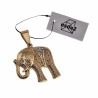 60cm x 3mm Jasseron ketting + Olifant Hanger Unisex - Goudkleurig RVS - Ketting met Geluk Olifanthanger Dames - Heren