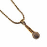 60cm x 3mm Jasseron ketting + Olifant Hanger Unisex - Verguld RVS