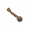 60cm x 3mm Jasseron ketting + Olifant Hanger Unisex - Verguld RVS