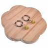 Dames - Verguld RVS Oorringen met Gele Gefacetteerde Kristal Hanger