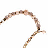 Verguld RVS Schakelarmband Lichtroze Kristallen Lichtbruine Murano-Glas