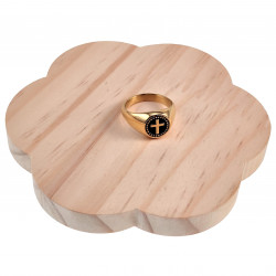 Zegelring Unisex - Goudkleurig RVS - Verguld Stalen Ring met Kruis - Dames - Heren