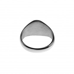 Zegelring Unisex - Gepolijst RVS - Stalen Ring met Kruis - Dames - Heren