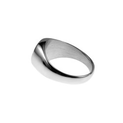 Zegelring Unisex - Gepolijst RVS - Stalen Ring met Kruis - Dames - Heren