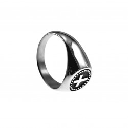 Zegelring Unisex - Gepolijst RVS - Stalen Ring met Kruis - Dames - Heren