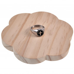 Zegelring Unisex - Gepolijst RVS - Stalen Ring met Kruis - Dames - Heren