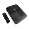 Telefoontas Unisex - Zwart Echt Leer - Heuptas - Schoudertas - Crossbodytas - Compacte Telefoons Tas