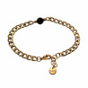 19 tot 22cm Unisex Verguld RVS Cubaanse Schakelarmband met Tijgeroog