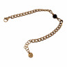 19 tot 22cm Unisex Verguld RVS Cubaanse Schakelarmband met Tijgeroog