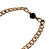 19 tot 22cm Unisex Verguld RVS Cubaanse Schakelarmband met Tijgeroog