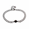 19 tot 22cm Unisex Gepolist RVS Cubaanse Schakelarmband met Tijgeroog