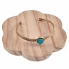 Bangle Dames - Verguld RVS - Stijve Armband met Natuurlijke Steen - Dottilove armband