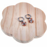 ∅14mm Dames Gepolijst RVS Oorbellen Beige-Bruine Kristallen Bloem Hanger
