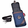 6,5 inch Telefoontas Heren - Marineblauwe Echt Leer Riemtas Heuptas