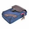 6,5 inch Telefoontas Heren - Marineblauwe Echt Leer Riemtas Heuptas